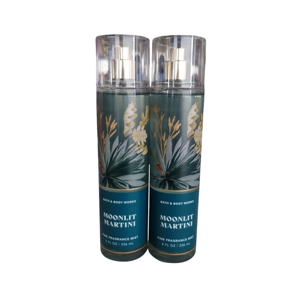 Rare Bath & Body Works MOONLIGHT MARTINI 2‎ fragrance mist BUNDLE of 2